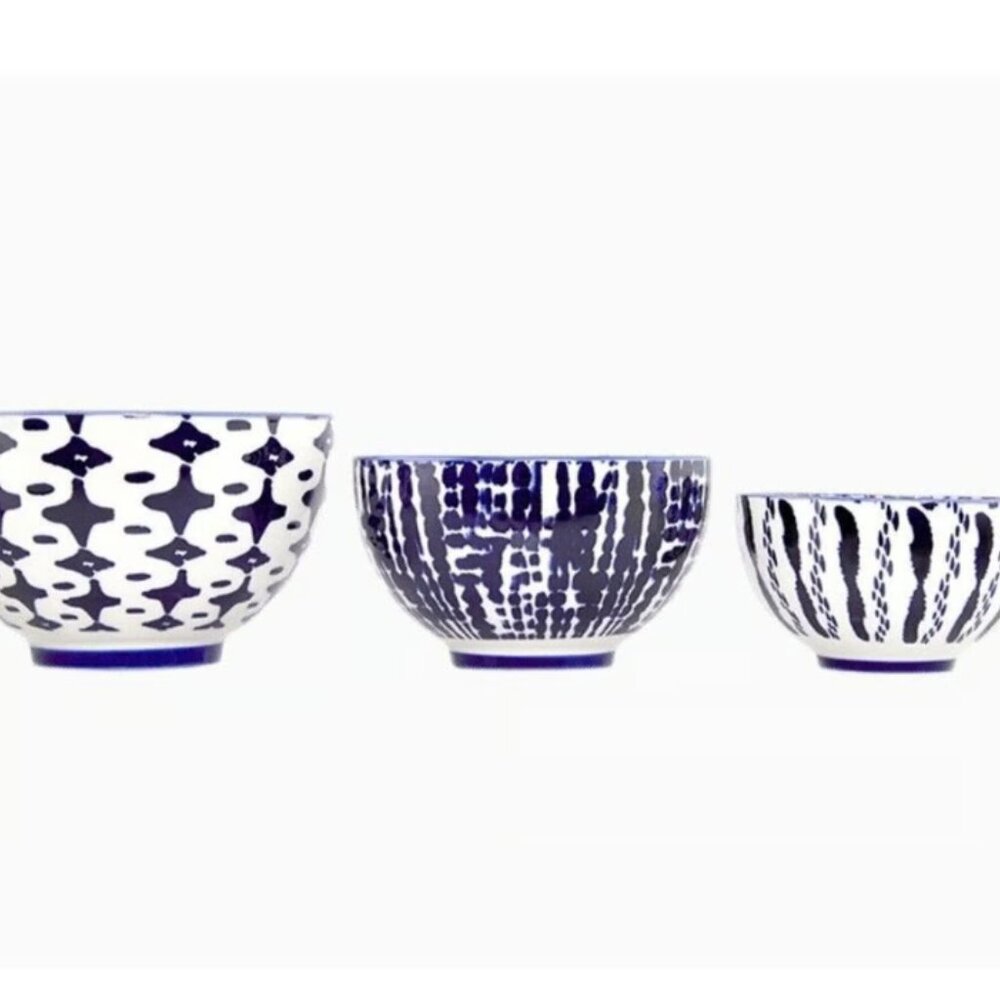 NIB West Elm tie-dye nesting bowls.